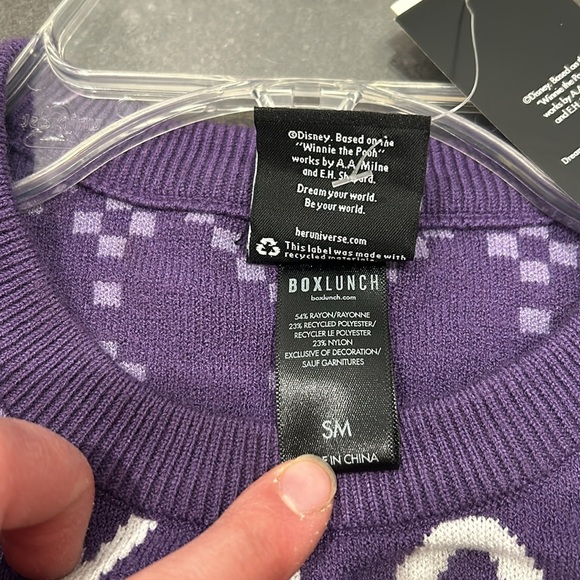 DISNEY Women's Eeyore Patterned Holiday Sweater Size S - Picture 10 of 14